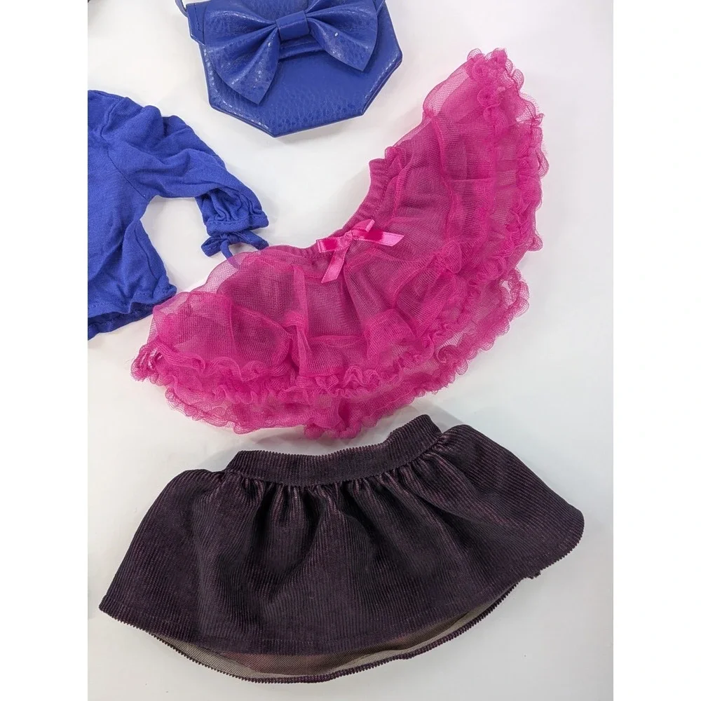 PINKS & PURPLES OUTFITS🇺🇸American Girl Doll Jeans Hair Accessories Purse LOT 8